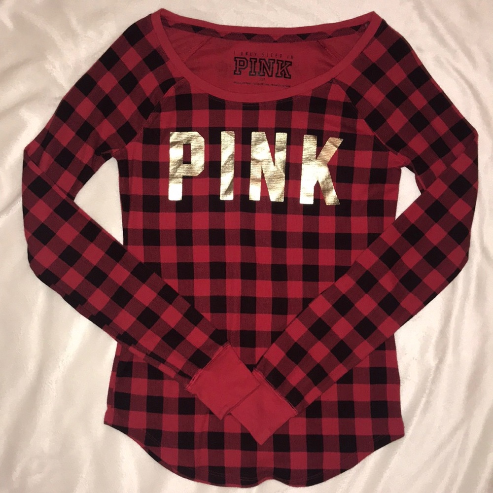 PINK long sleeve sleep tee